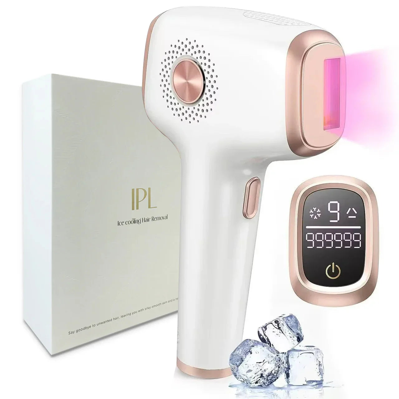 INNZA IPL Cooling Lazer Auto Shot Hair Removal Device Depiladora Laser 999,999 Flashes Painless Hair Remover