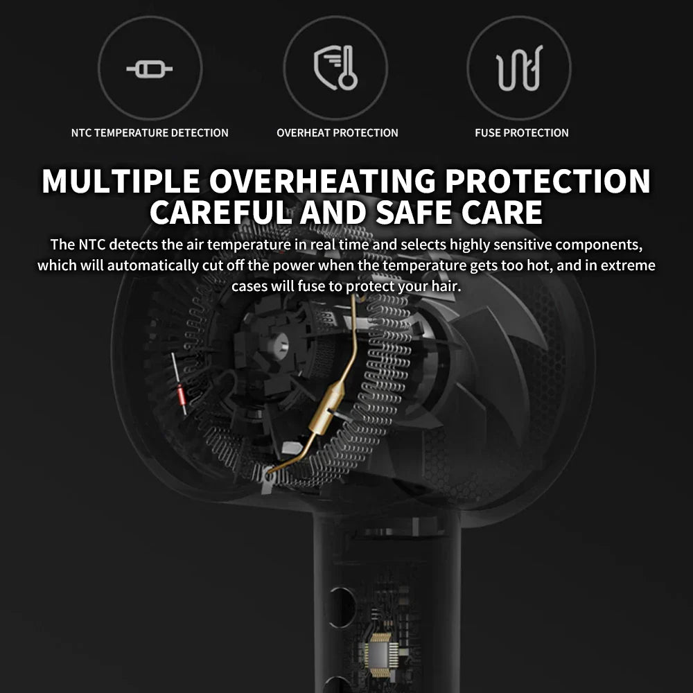 New Fashionable High Power Folding Travel Home Dormitory Silent Fast Dry Hair Styling Hairdryer US/UK/EU