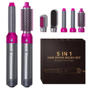 Bestseller 6-in-1 High-speed Hot Air Comb Multi-function Roll Straightening Dual-purpose Set Household Hairdressing Hair Dryer
